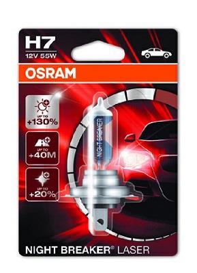Ampoule, projecteur longue portée OSRAM H7 NIGHT BREAKER® LASER - 64210NBL-01B