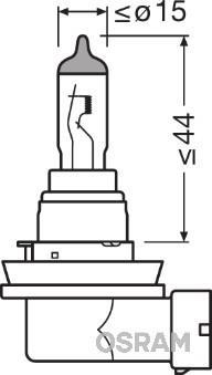 Ampoule OSRAM 1 ✕ H16 - ref. 64219L+