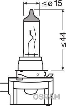 Lâmpada OSRAM 1 ✕ H8B ORIGINAL - 64242