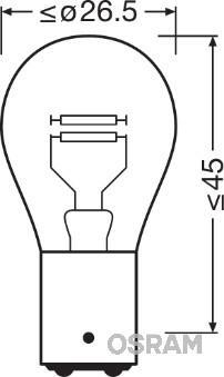 Ampoule, feu clignotant OSRAM  ORIGINAL - 7240