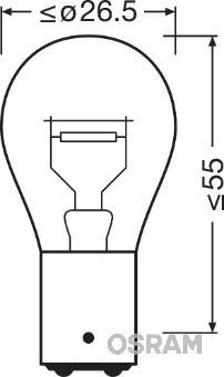 Lâmpada, luz de travagem/luz traseira OSRAM ref. 7538LDR-01B