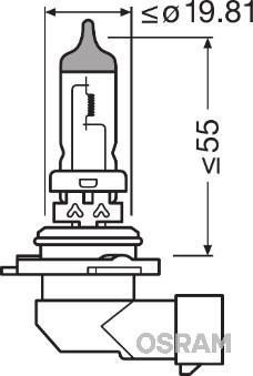 Lâmpada, farol de longo alcance OSRAM HB4 - ref. 9006CBI-HCB