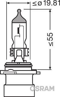 Ampoule OSRAM 1 ✕ HB3 ORIGINAL - 9006XS