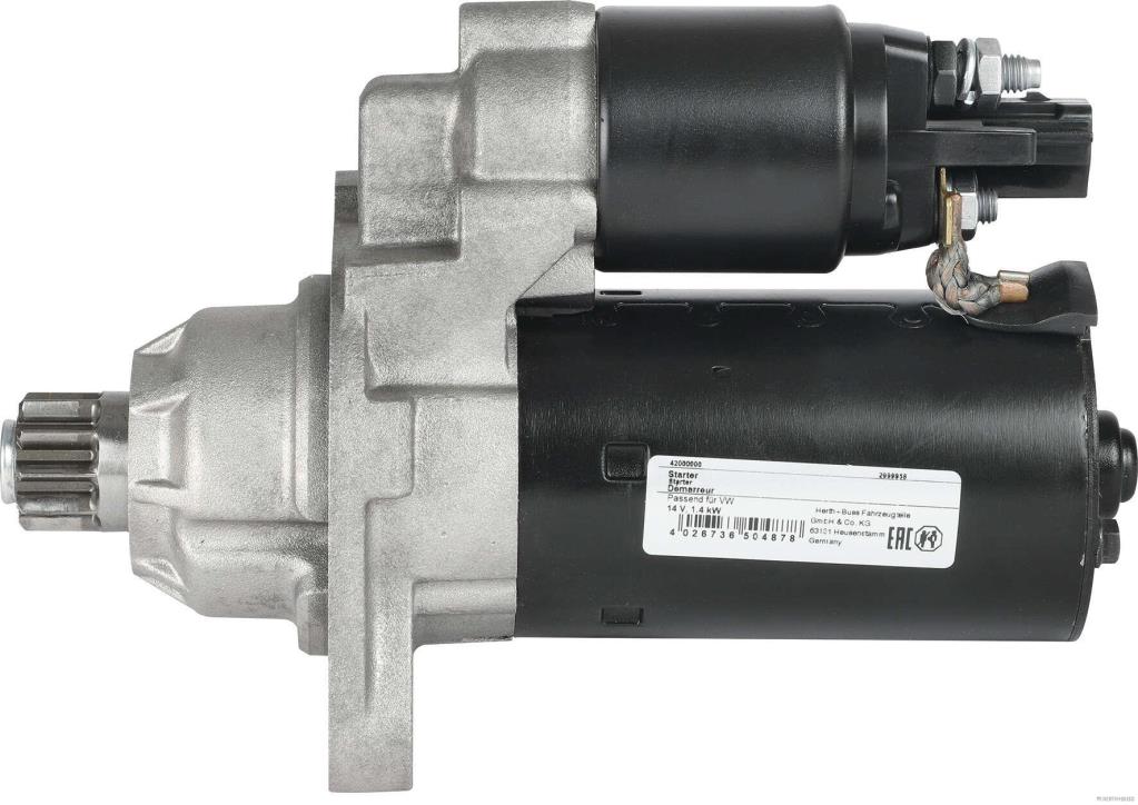 Motor de arranque HERTH+BUSS ELPARTS 42000000