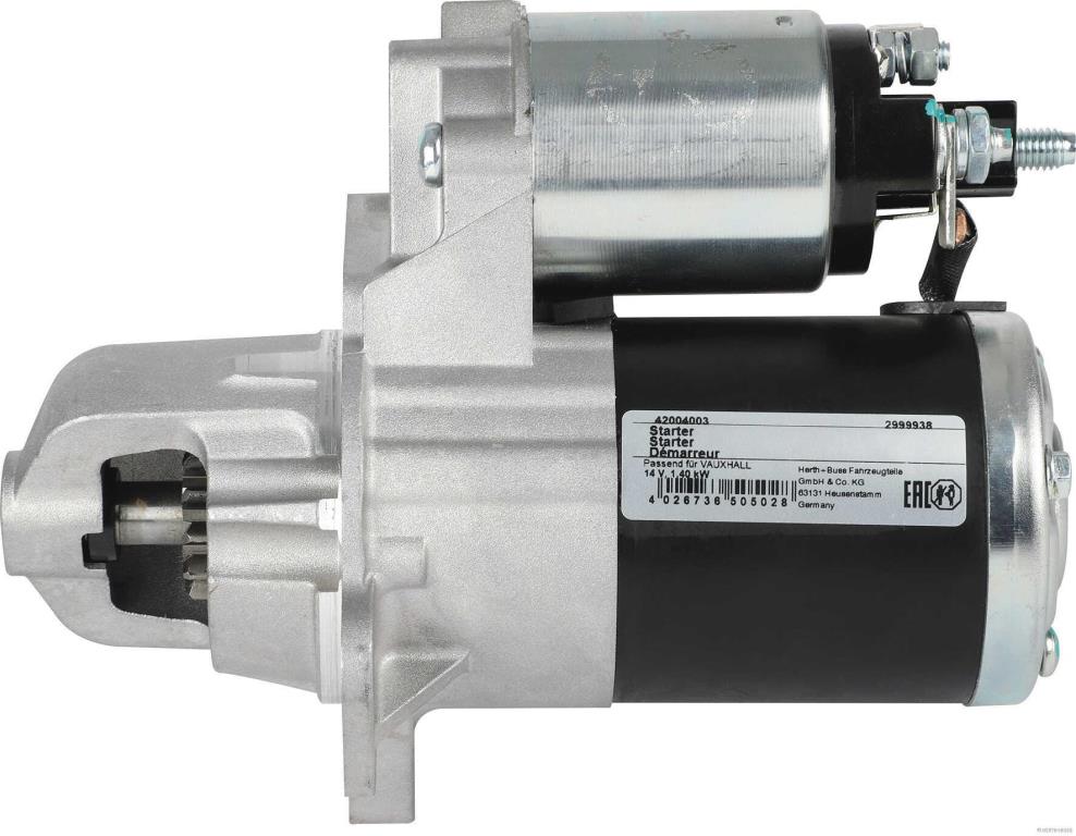 Motor de arranque HERTH+BUSS ELPARTS 42004003
