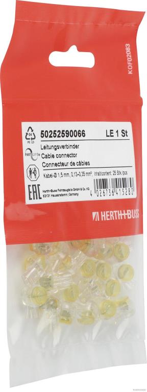 Connecteur de câbles HERTH+BUSS ELPARTS ref. 50252590066