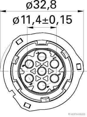 Boîtier de connecteur HERTH+BUSS ELPARTS 50290628