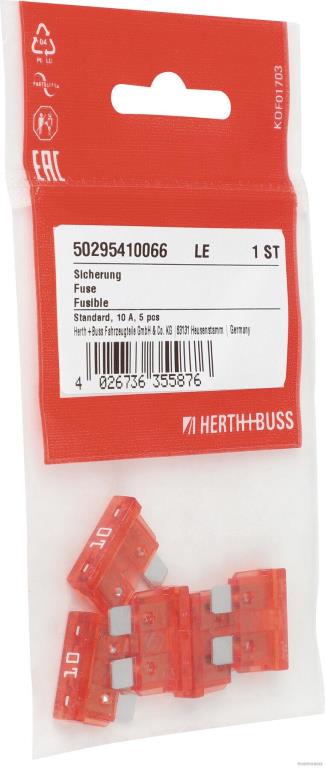 Fusible (de voiture) HERTH+BUSS ELPARTS ref. 50295410066