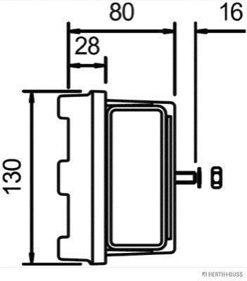 Feu arrière (Phare arrière) HERTH+BUSS ELPARTS ref. 83840624