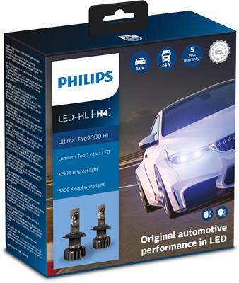 Ampoule LED Eclairage Avant PHILIPS ULTINON PRO9000 HL - H4 - ref. 00718631  au meilleur prix - Oscaro