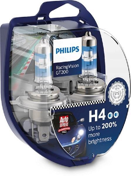 Ampoule, projecteur longue portée PHILIPS 2 ✕ H4 - ref. 12342RGTS2