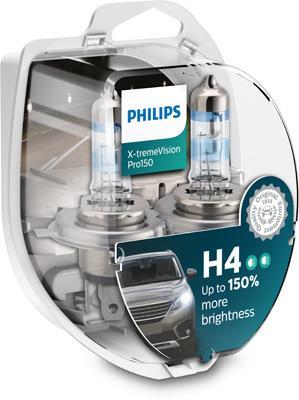 Ampoule, projecteur longue portée PHILIPS 2 ✕ H4 - ref. 12342XVPS2