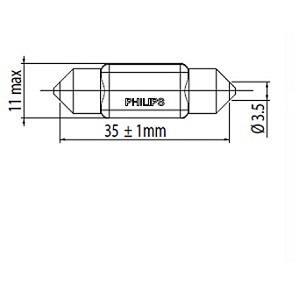 Ampoule, éclairage d'entrée PHILIPS 1 ✕ C5W Ultinon Pro6000 SL - 11854CU60X1