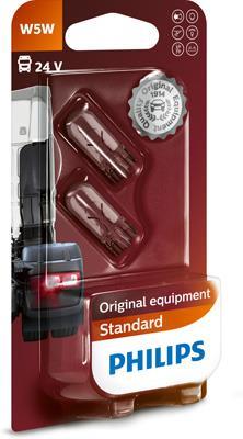 Lâmpada PHILIPS 2 ✕ W5W Wedge base and miniature halogen - 13961B2