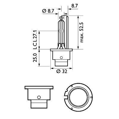 Lámpara, faro de carretera PHILIPS 1 ✕ D2S - ref. 85122WHV2C1