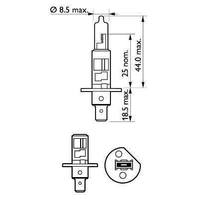 Ampoule PHILIPS 2 ✕ H1 - ref. 12258LLECOS2