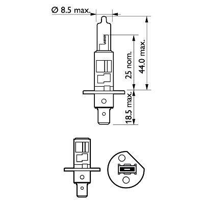 Ampoule PHILIPS H1 - ref. 12258PRC1