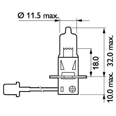 Lâmpada PHILIPS 1 ✕ H3 - ref. 13336MDB1