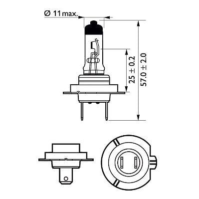 Ampoule, projecteur longue portée PHILIPS 1 ✕ H7 - ref. 12972XVPB1