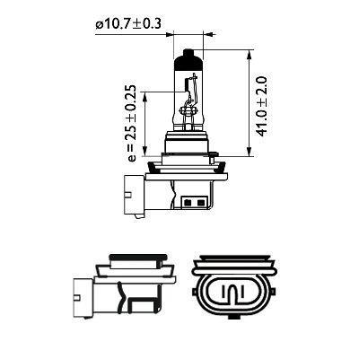 Lámpara, faro de curva dinámico PHILIPS 1 ✕ H8 - ref. 12360WVUB1