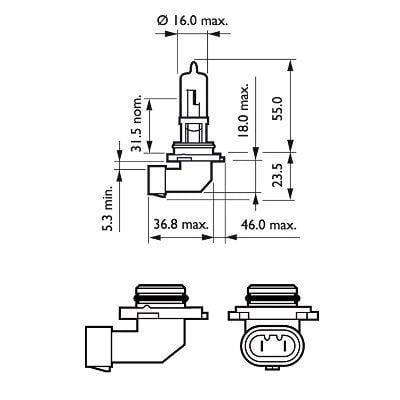 Lâmpada PHILIPS 1 ✕ HB3 - ref. 9005PRC1
