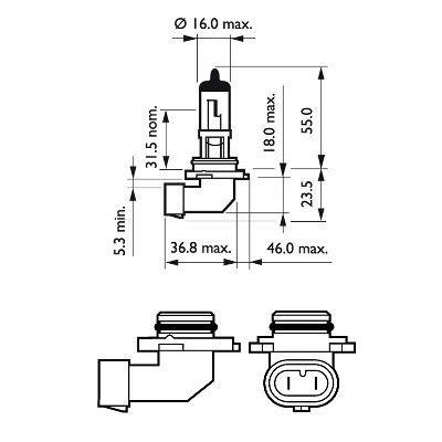 Lâmpada, farol de longo alcance PHILIPS 1 ✕ HB4 - ref. 9006XVPB1