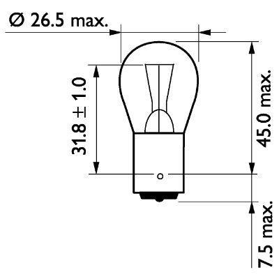 Ampoule PHILIPS 2 ✕ P21W - ref. 13498B2
