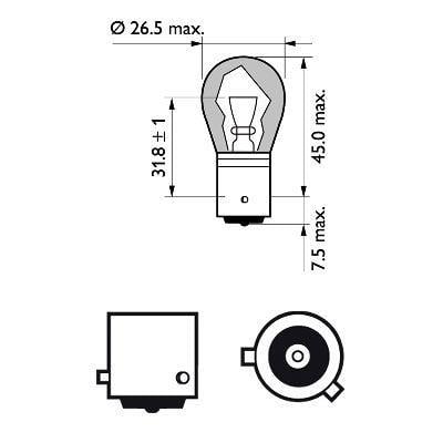 Ampoule PHILIPS 2 ✕ PY21W - ref. 12496NAB2