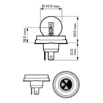 Ampoule PHILIPS 1 ✕ R2 - ref. 12620B1