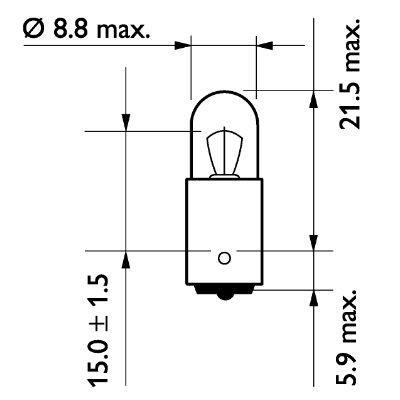 Ampoule PHILIPS 2 ✕ T4W - ref. 13929B2