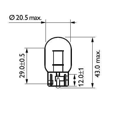 Lâmpada PHILIPS 2 ✕ WY21W - ref. 12071B2