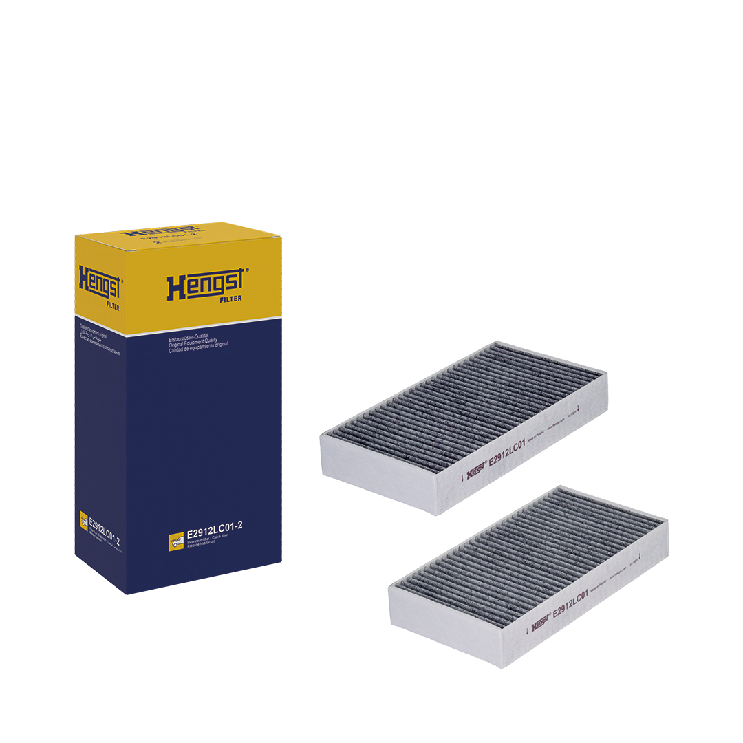Filtre d'habitacle (Filtre à pollen) HELLA HENGST ref. E2912LC01-2