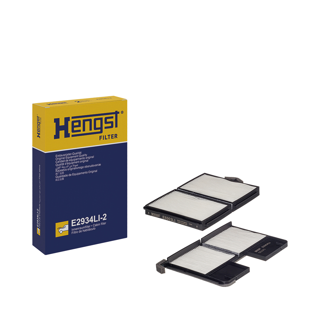 Filtre d'habitacle (Filtre à pollen) HELLA HENGST ref. E2934LI-2
