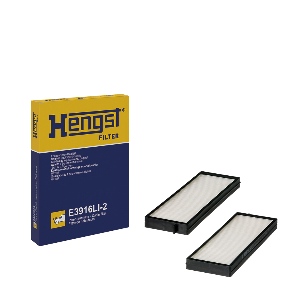 Filtre d'habitacle (Filtre à pollen) HELLA HENGST  ref. E3916LI-2