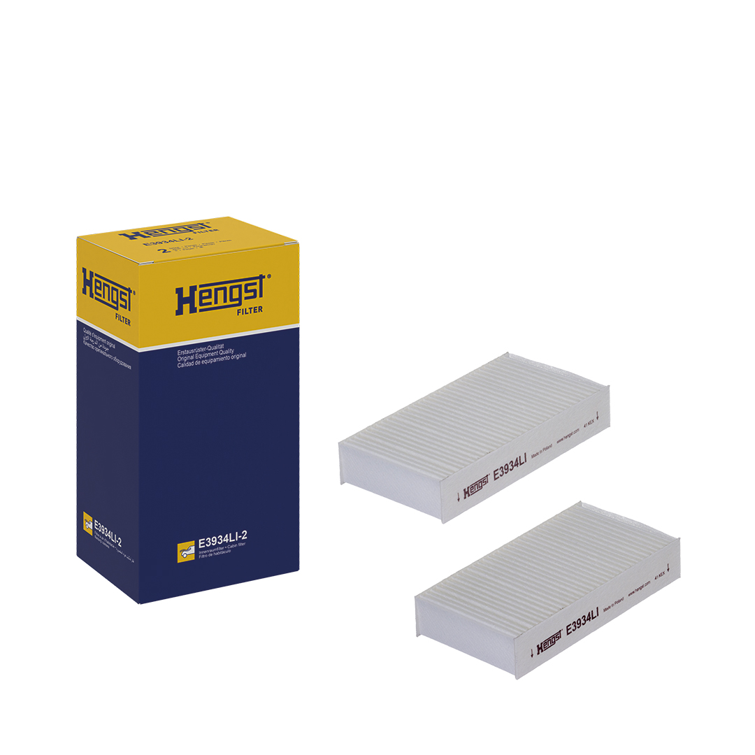 Filtre d'habitacle (Filtre à pollen) HELLA HENGST ref. E3934LI-2