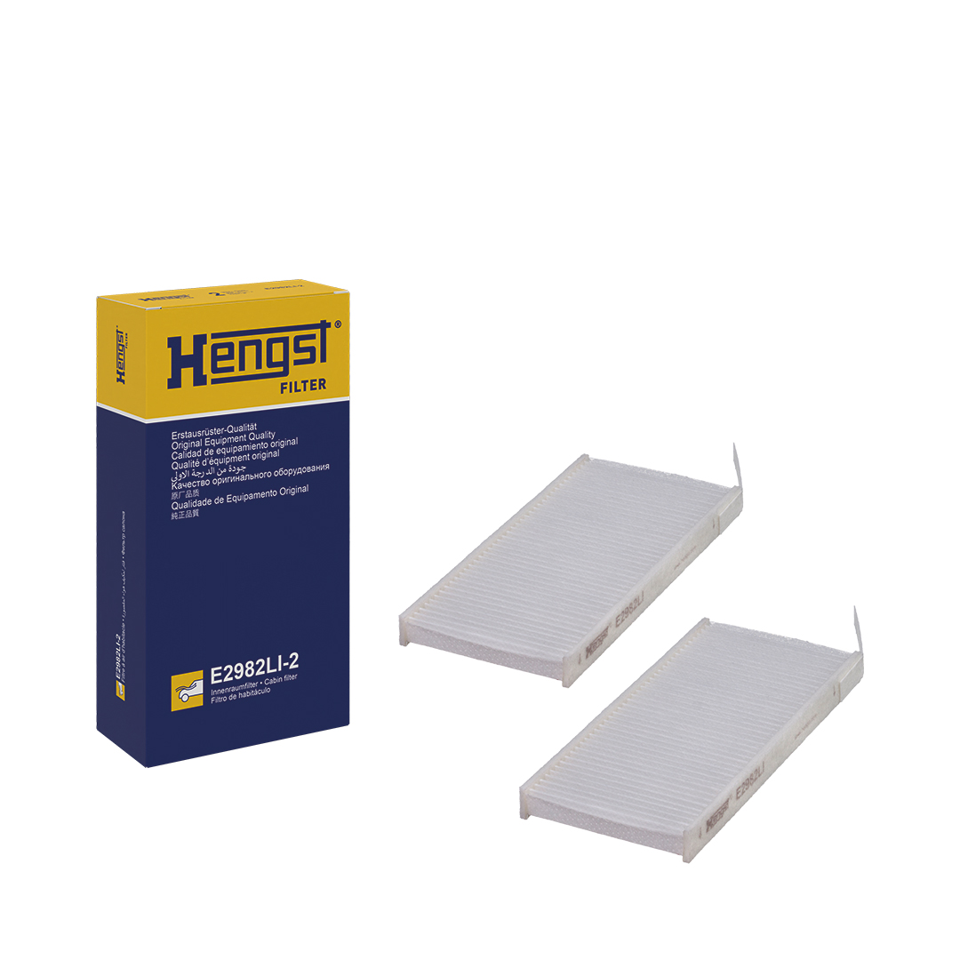 Filtre d'habitacle (Filtre à pollen) HELLA HENGST ref. E2982LI-2
