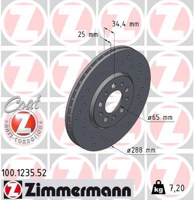 Discos de travão OTTO ZIMMERMANN GMBH ref. 100.1235.52