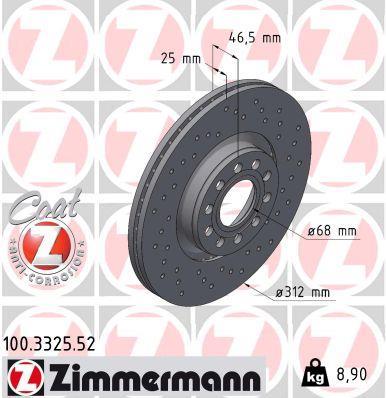 Discos de travão OTTO ZIMMERMANN GMBH ref. 100.3325.52