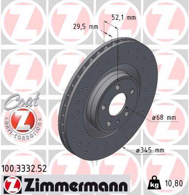 Discos de travão OTTO ZIMMERMANN GMBH ref. 100.3332.52