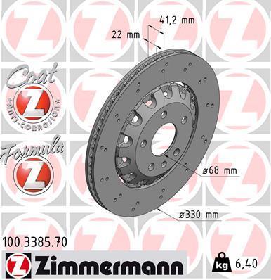 Discos de travão OTTO ZIMMERMANN GMBH ref. 100.3385.70