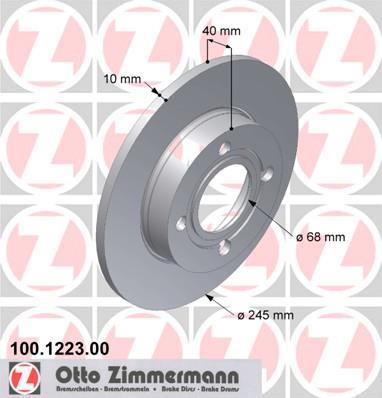 Disques de frein OTTO ZIMMERMANN GMBH ref. 100.1223.00