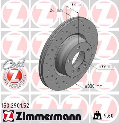 Discos de travão OTTO ZIMMERMANN GMBH ref. 150.2901.52