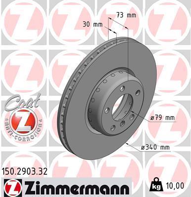 Discos de travão OTTO ZIMMERMANN GMBH ref. 150.2903.32