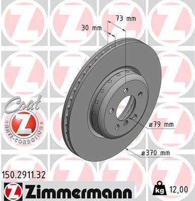 Discos de travão OTTO ZIMMERMANN GMBH ref. 150.2911.32