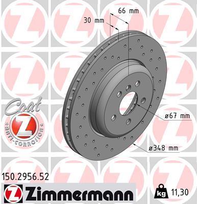 Discos de travão OTTO ZIMMERMANN GMBH ref. 150.2956.52