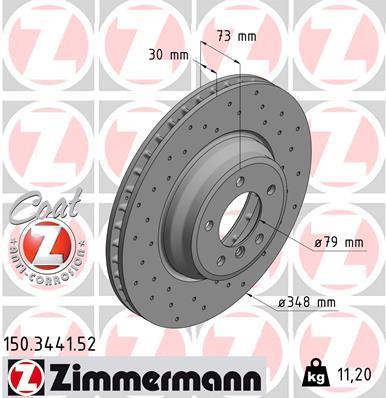2 Pièce Disque de frein SPORT-Disque de frein COAT Z-Charpentier 150.3481.52