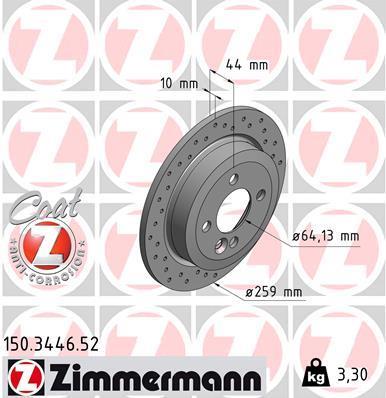 Discos de travão OTTO ZIMMERMANN GMBH ref. 150.3446.52
