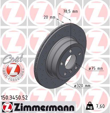 Discos de travão OTTO ZIMMERMANN GMBH ref. 150.3450.52