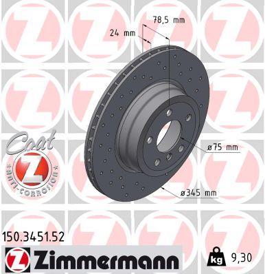 Discos de travão OTTO ZIMMERMANN GMBH ref. 150.3451.52