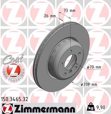 Discos de travão OTTO ZIMMERMANN GMBH ref. 150.3465.32